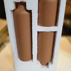 Textured Tan Vase Set